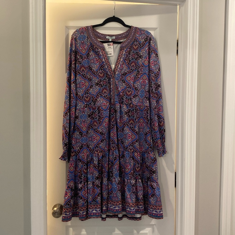 Mint & Mia Long Sleeve Patterned Dress